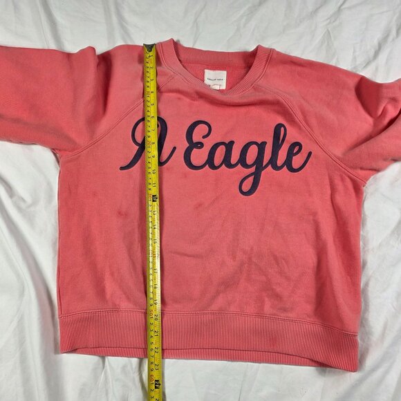 American Eagle A Eagle Womens Large Pink Logo Sweatshirt Crewneck Long Sleeve - Picture 7 of 8